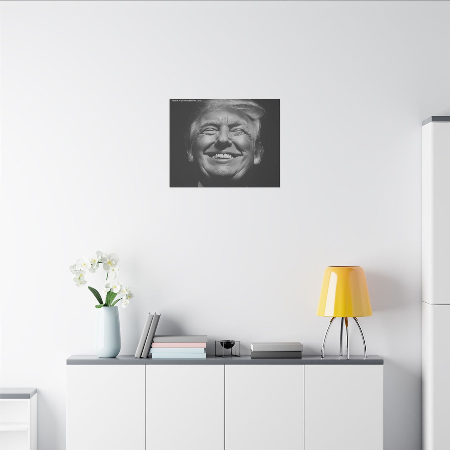 Donald Trump Black & White Canvas Art