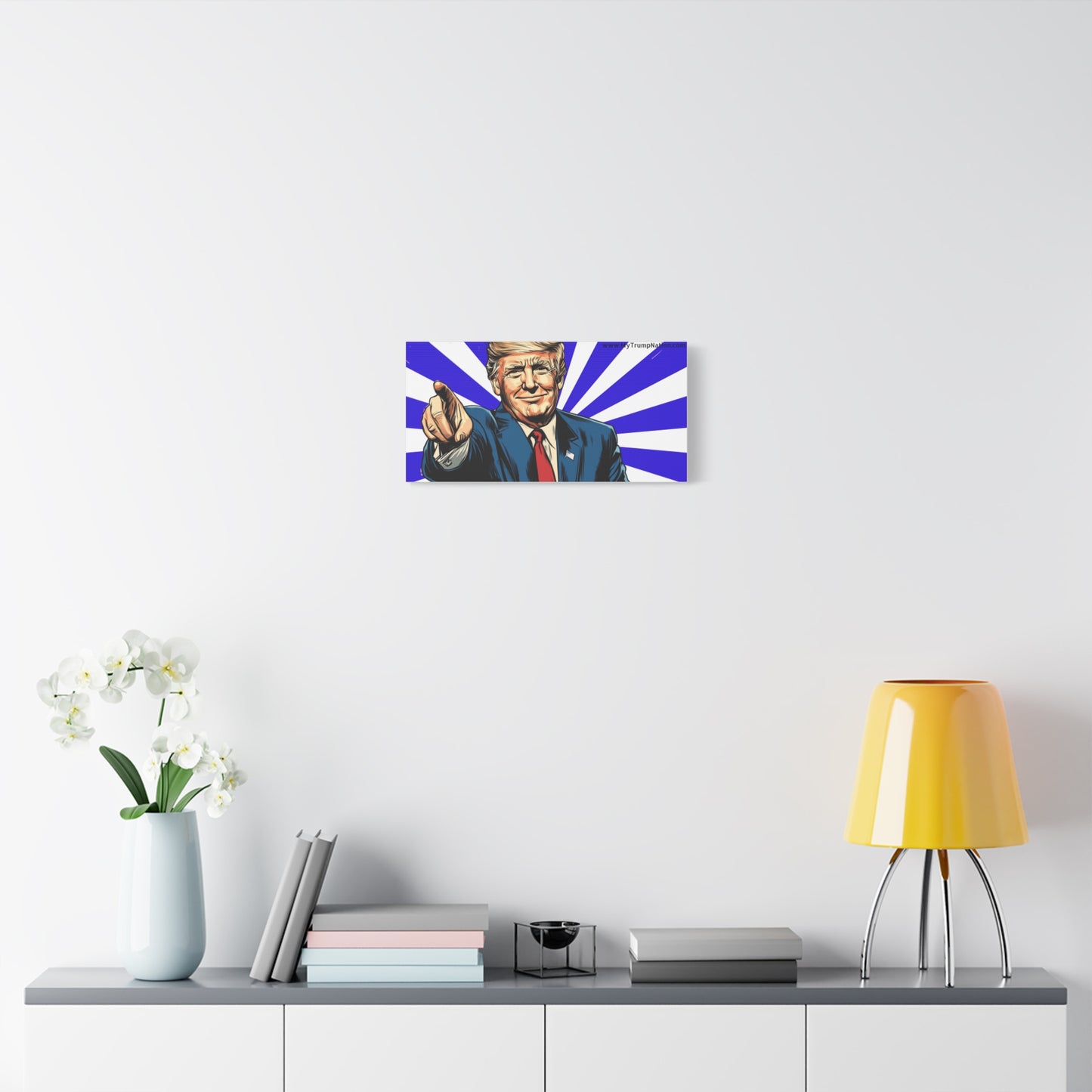 Political Canvas Art - Vintage Trump Design 12x8"