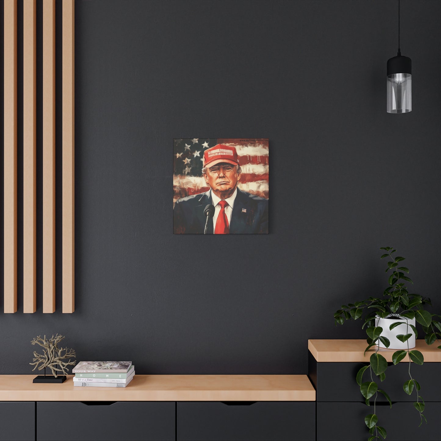Patriotic Matte Canvas Art - Trump 2024 Wall Decor