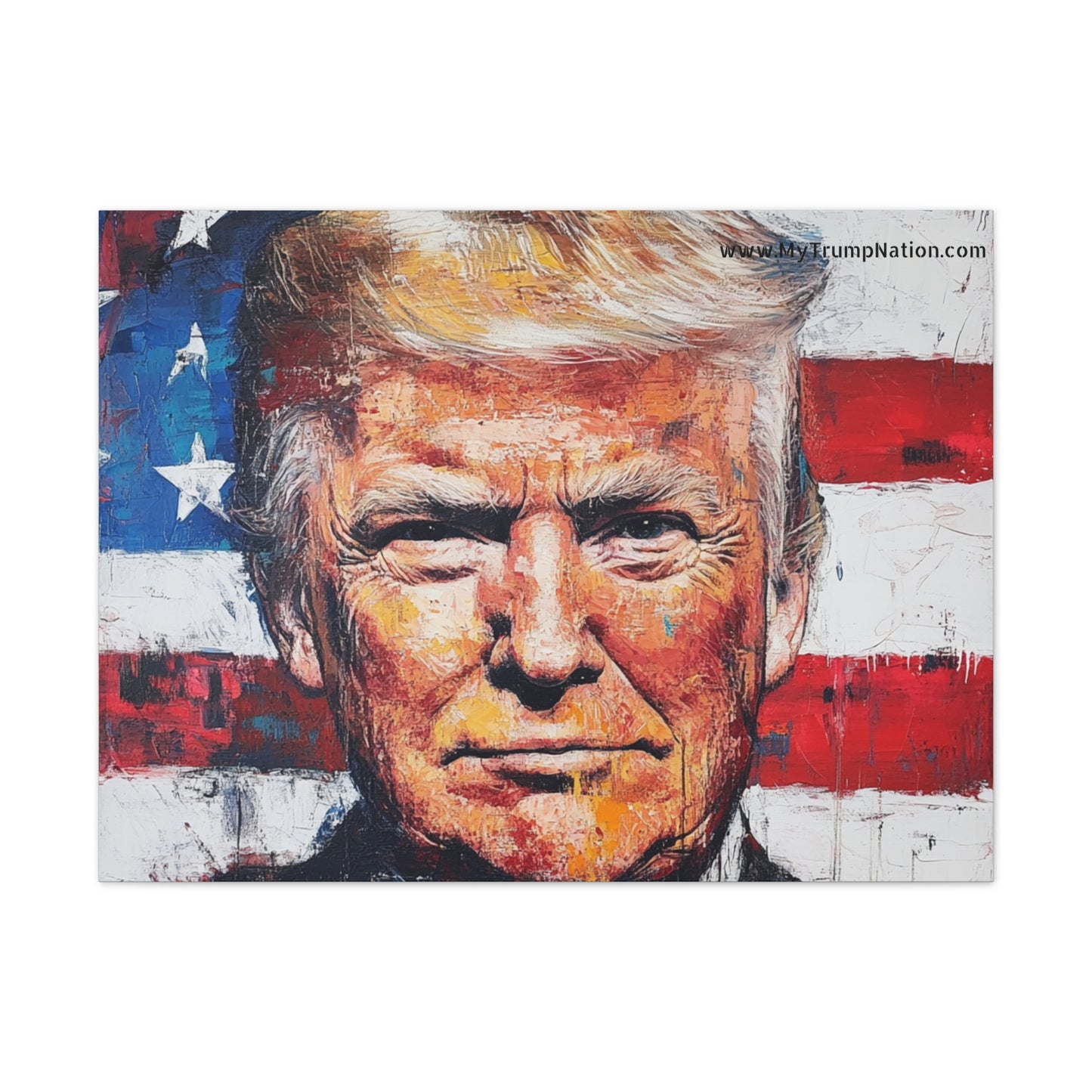 Donald Trump Patriotic Canvas Art