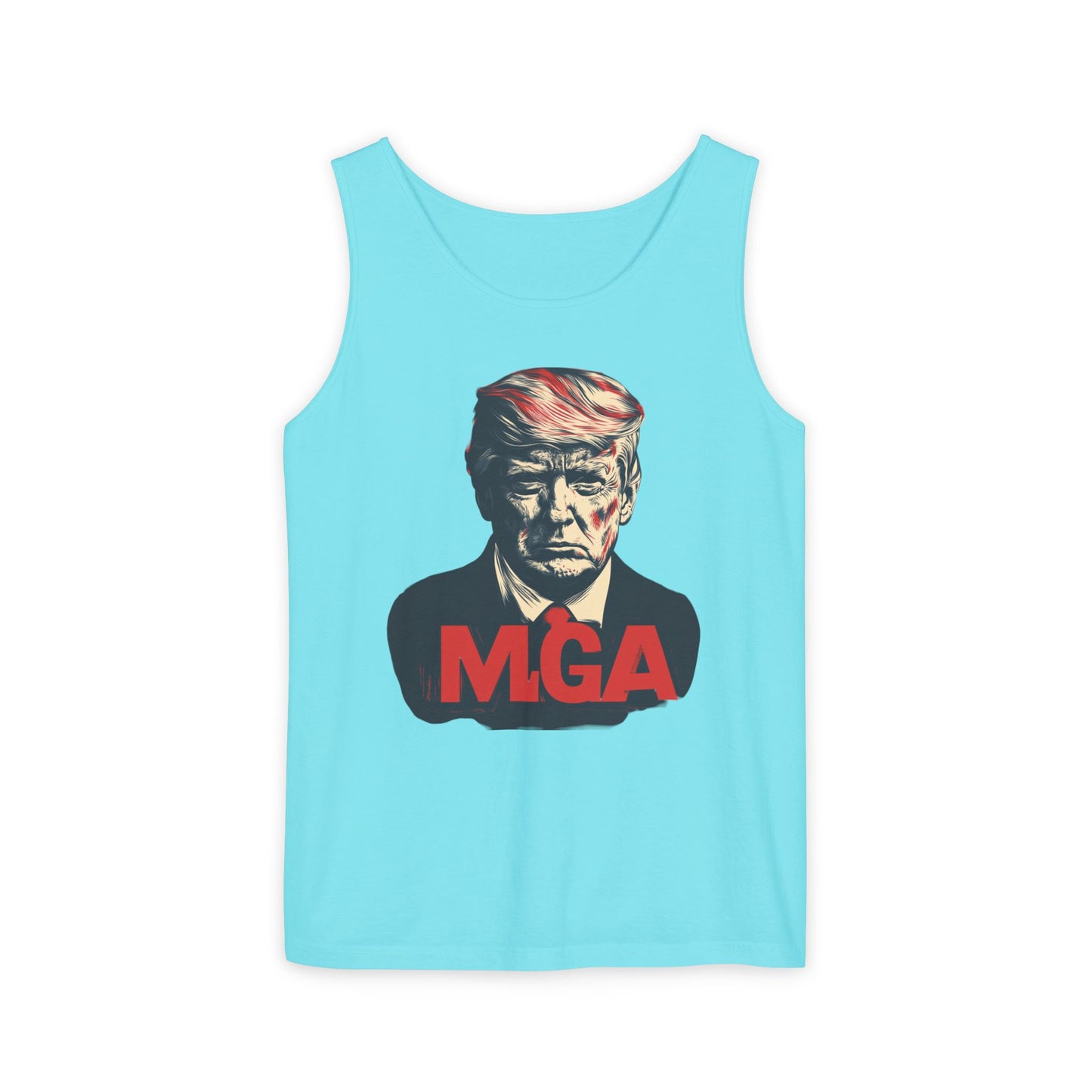 Unisex Garment-Dyed Tank Top - MAGA Graphic Tee for Political Enthusiasts