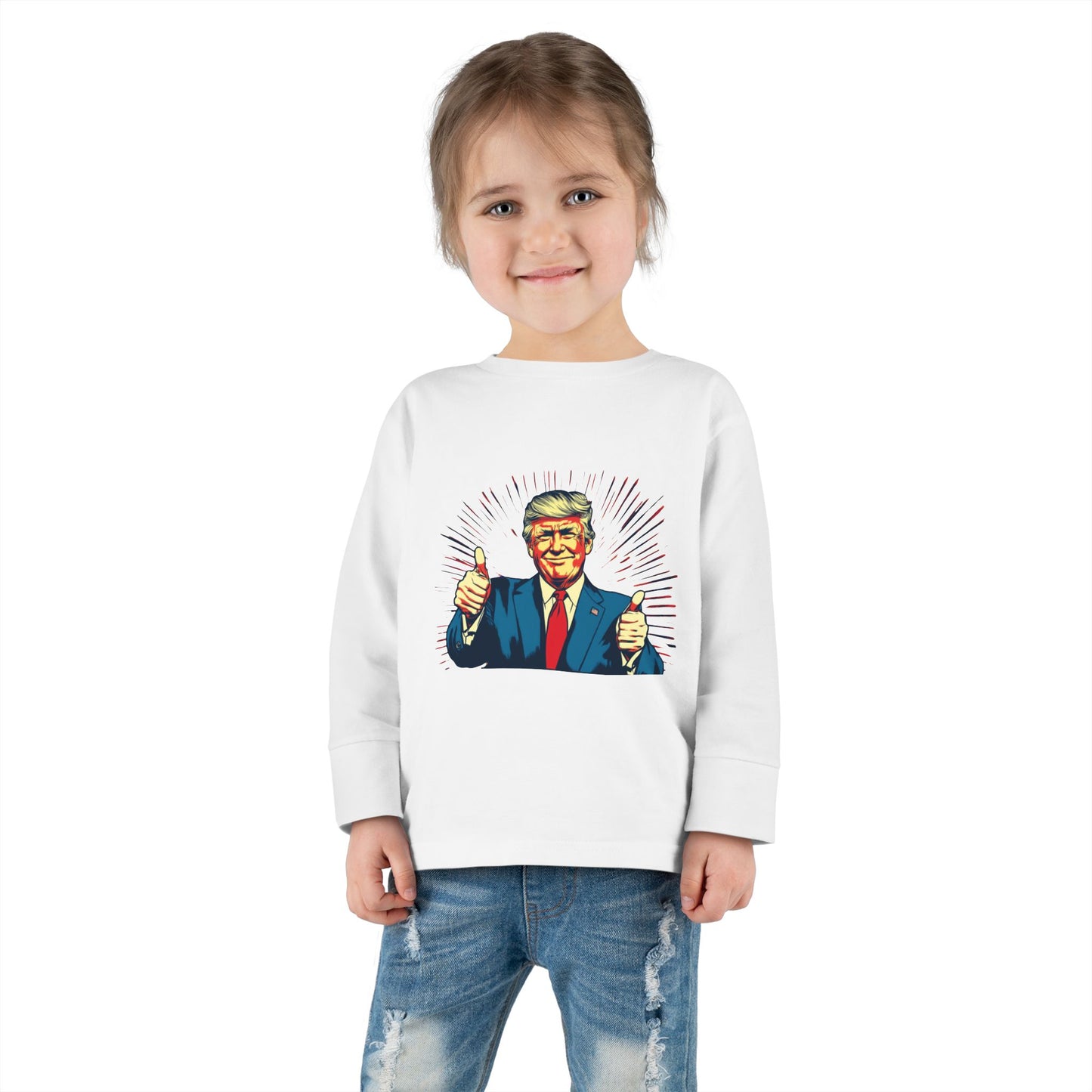 Toddler Long Sleeve Tee - "Best Grandma" Trump Design