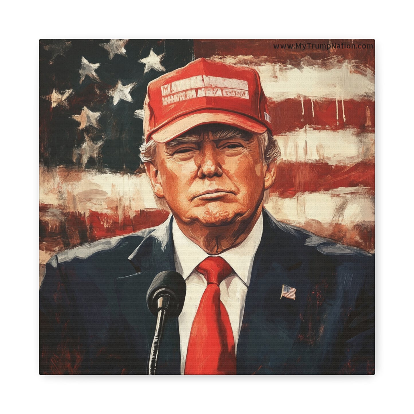 Patriotic Matte Canvas Art - Trump 2024 Wall Decor