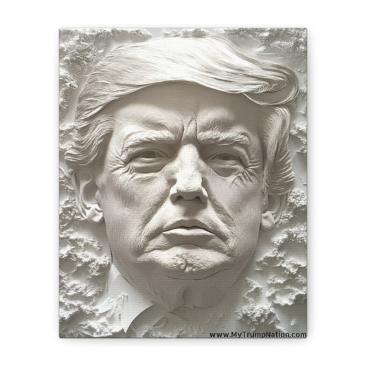 Artistic Matte Canvas Wall Art - Donald Trump 3D Relief Design