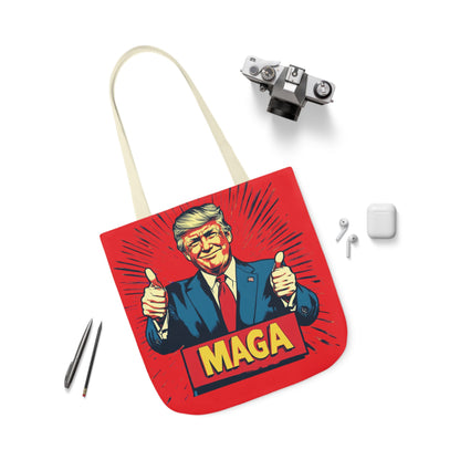 MAGA Canvas Tote Bag with Colorful Straps