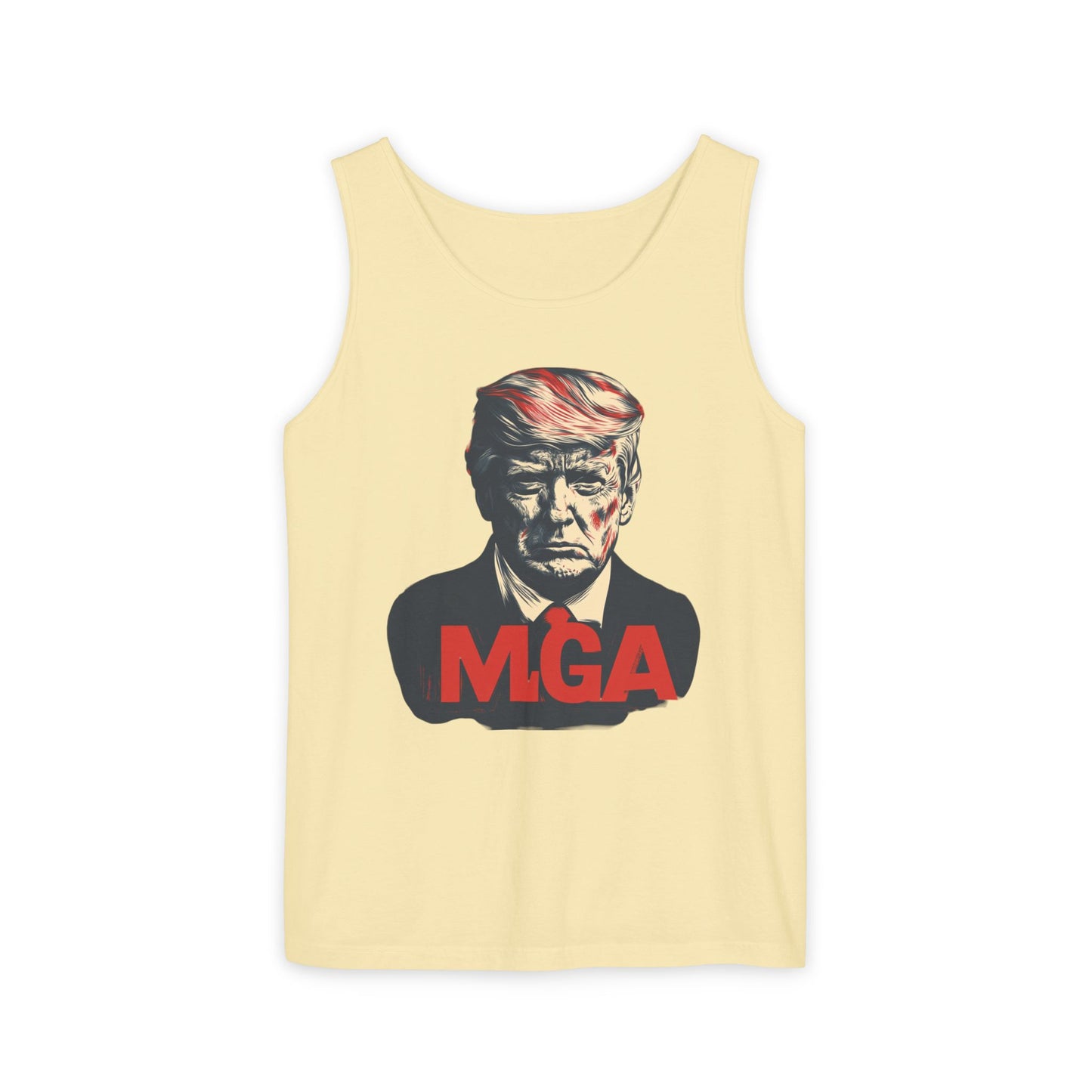 Unisex Garment-Dyed Tank Top - MAGA Graphic Tee for Political Enthusiasts