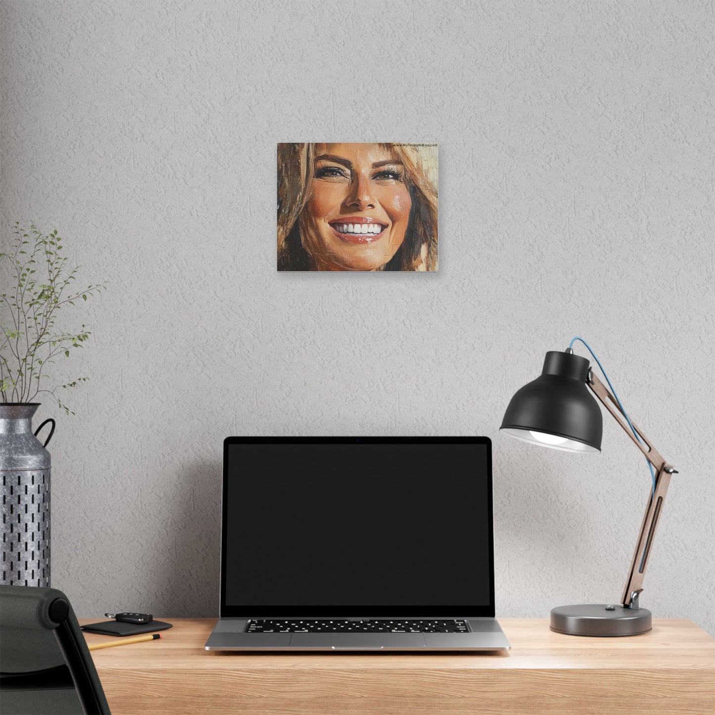 Melania Trump Smiling Portrait Canvas Art