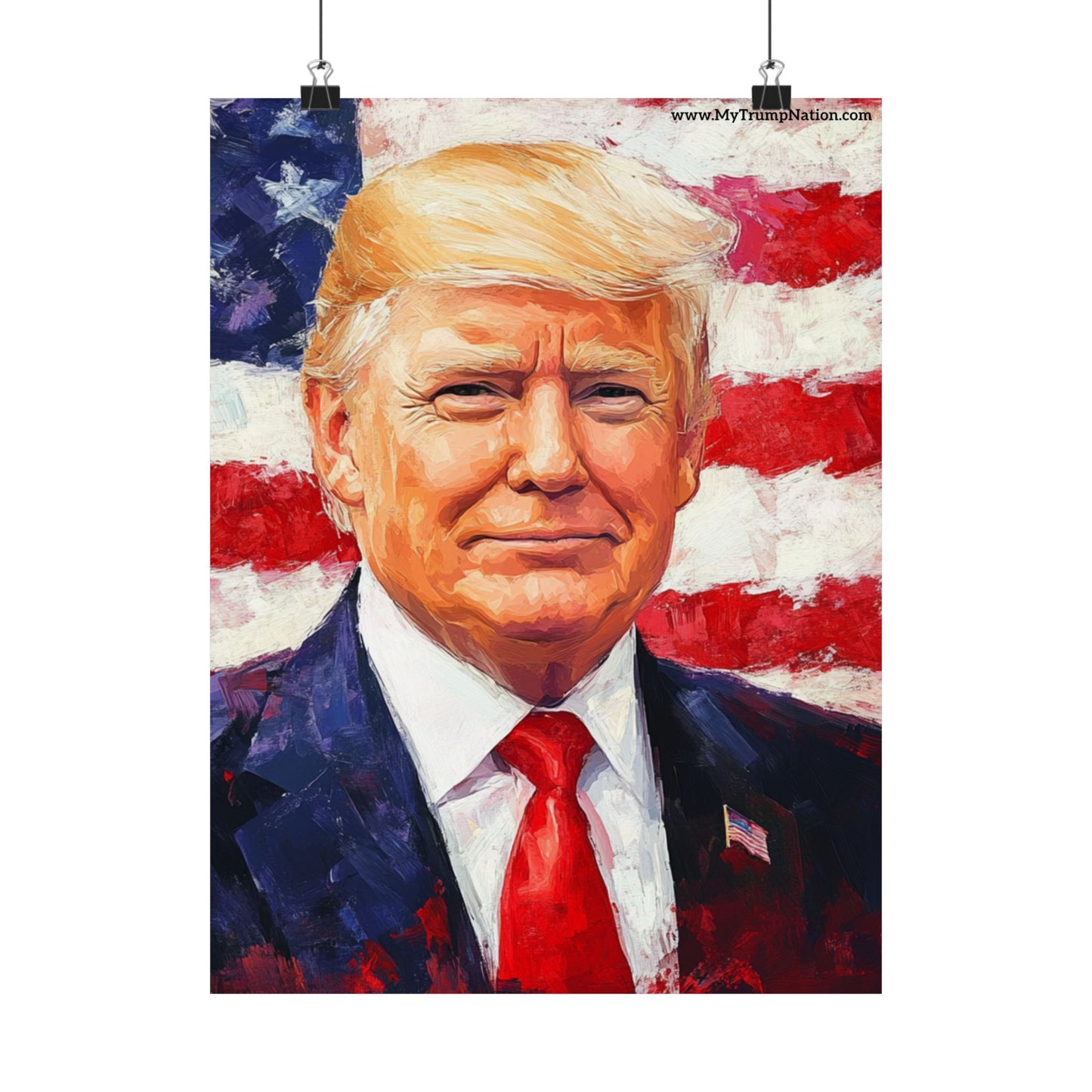 Patriotic Donald Trump Matte Vertical Poster - Bold Artwork for Home and Office Decor