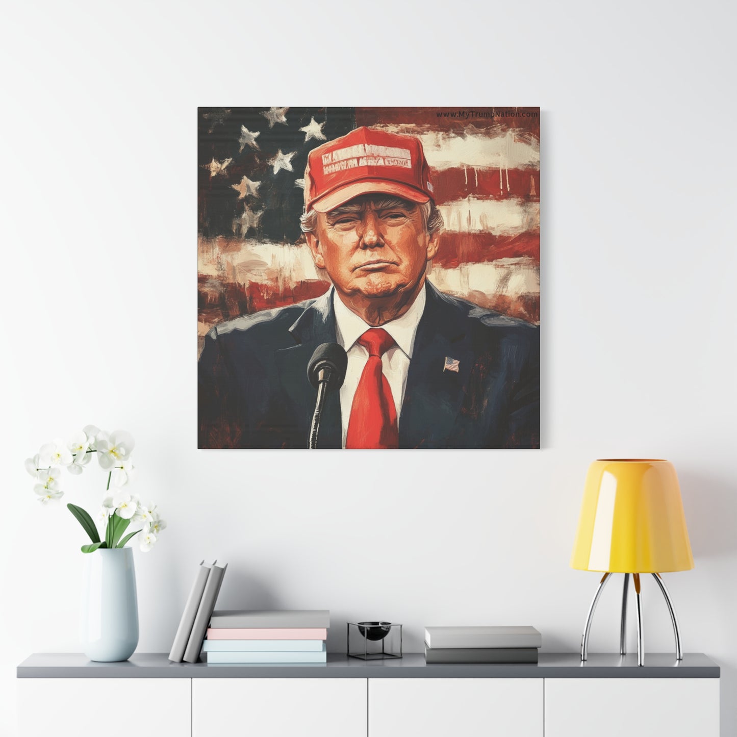 Patriotic Matte Canvas Art - Trump 2024 Wall Decor