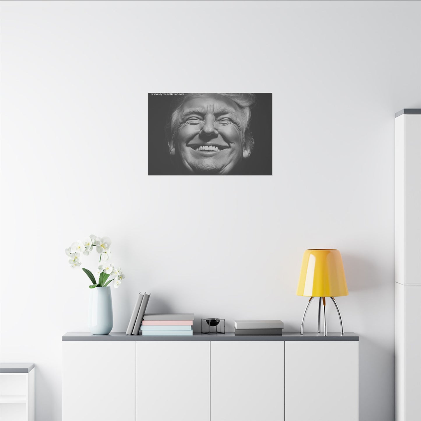 Donald Trump Black & White Canvas Art