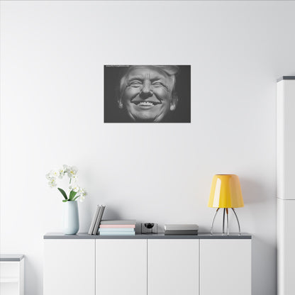 Donald Trump Black & White Canvas Art