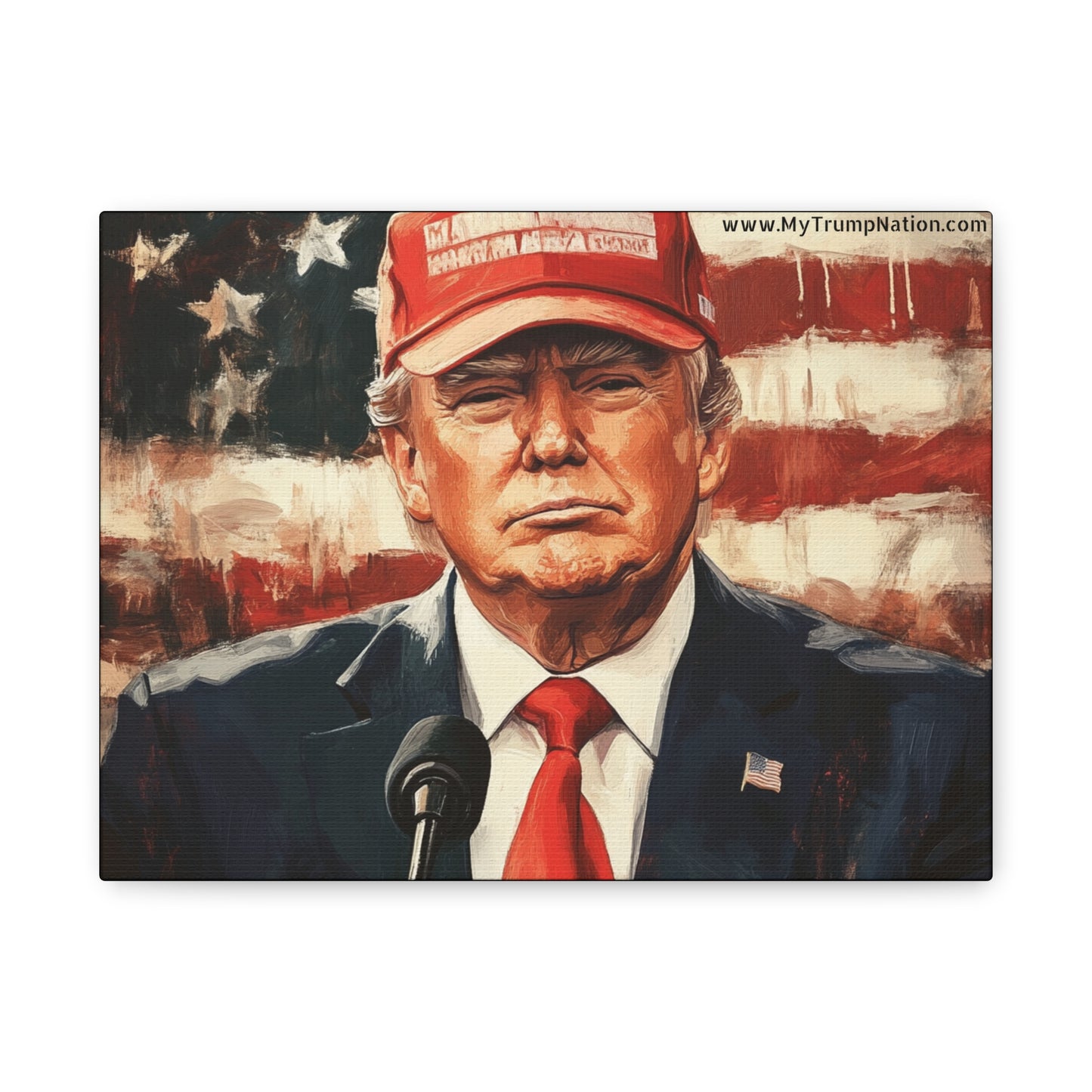 Patriotic Matte Canvas Art - Trump 2024 Wall Decor