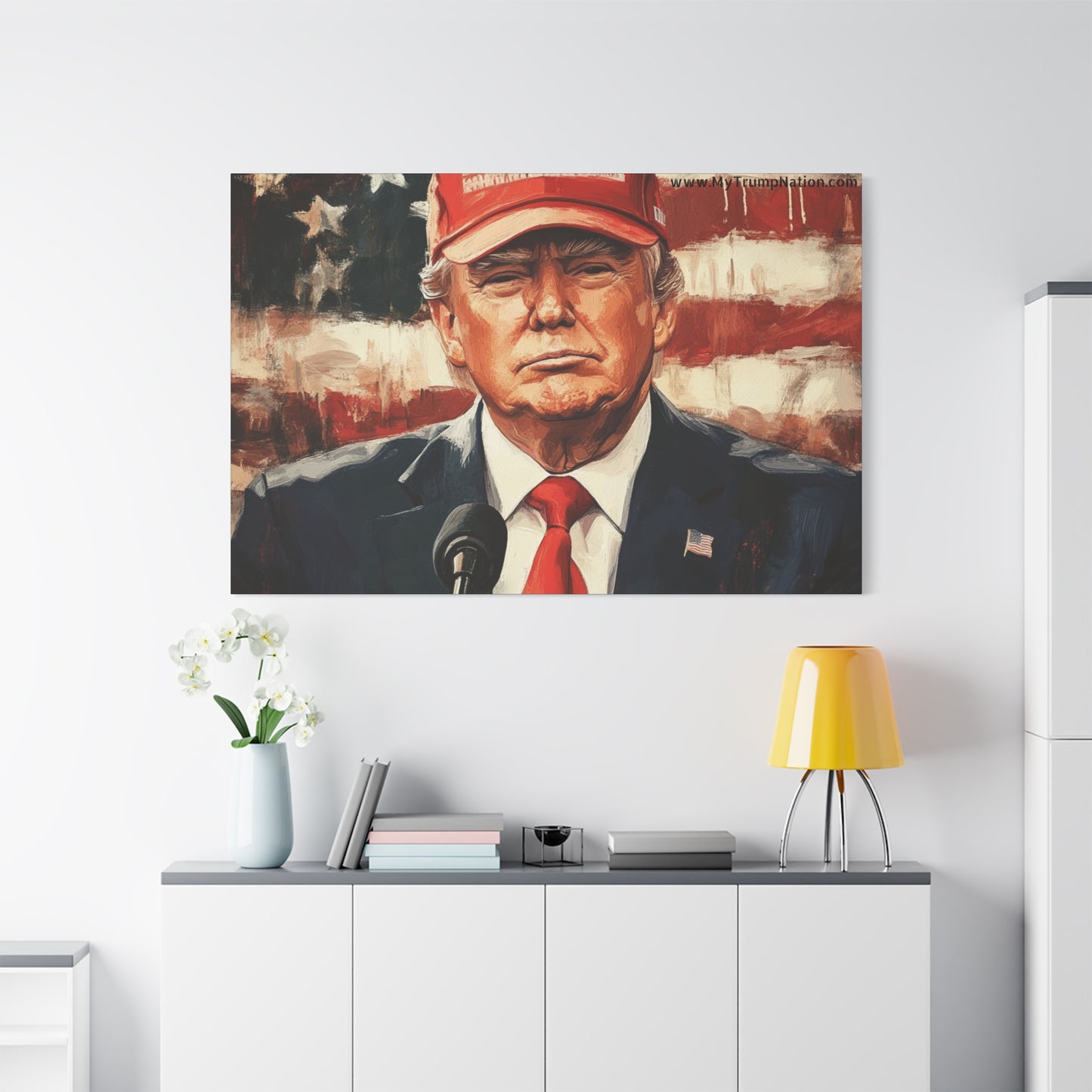 Patriotic Matte Canvas Art - Trump 2024 Wall Decor