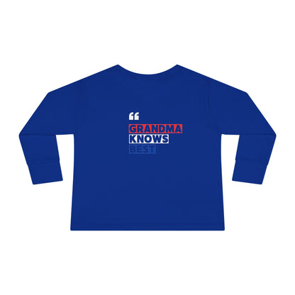 Toddler Long Sleeve Tee - "Best Grandma" Trump Design