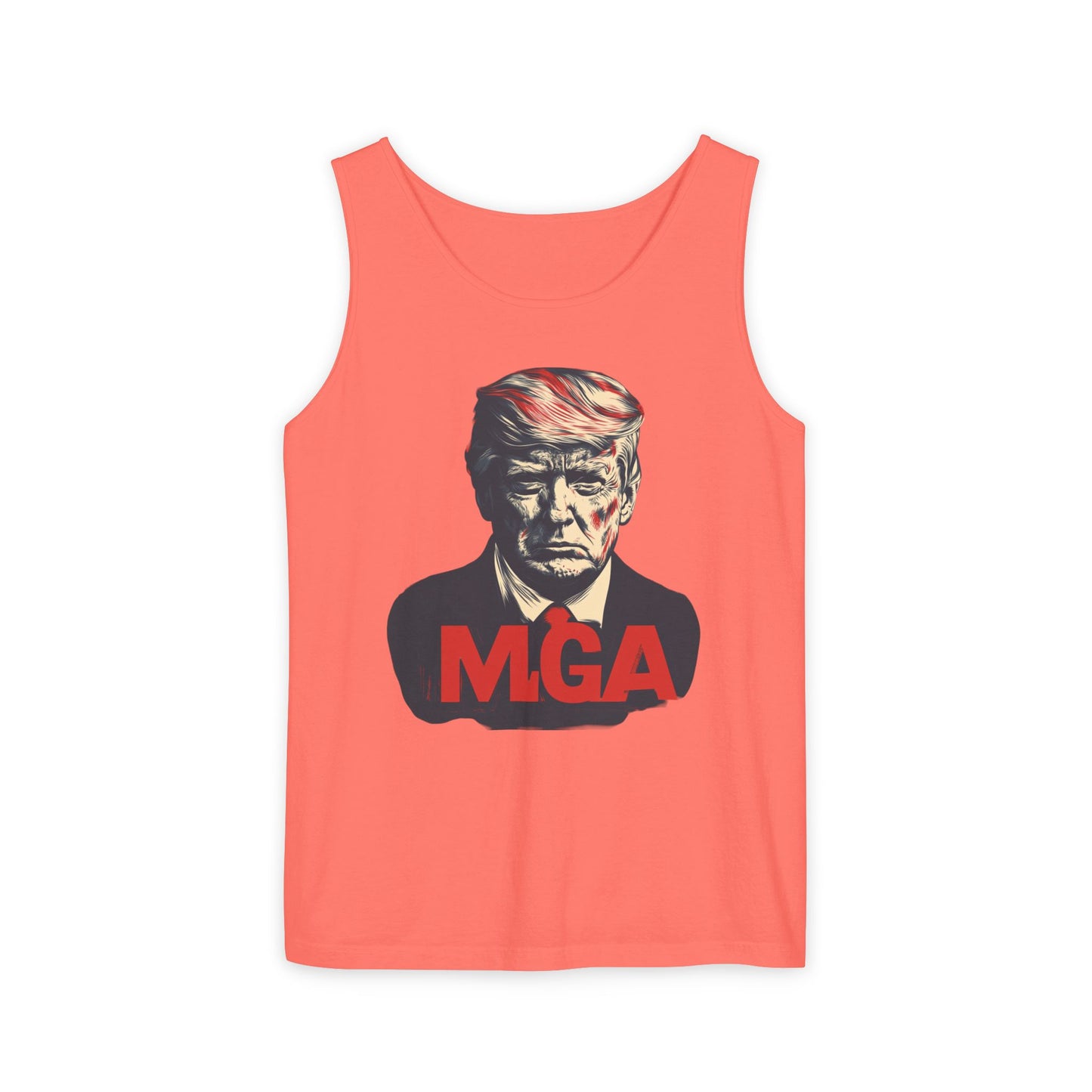 Unisex Garment-Dyed Tank Top - MAGA Graphic Tee for Political Enthusiasts