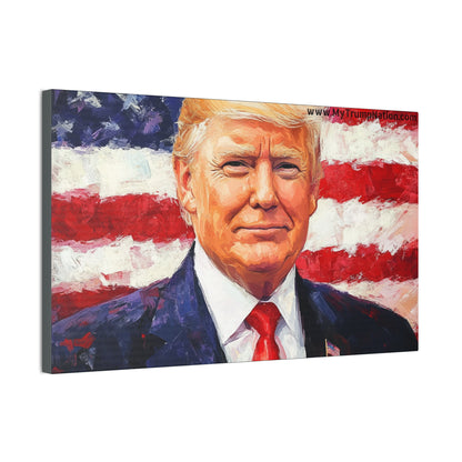 Donald Trump Patriotic Canvas Art