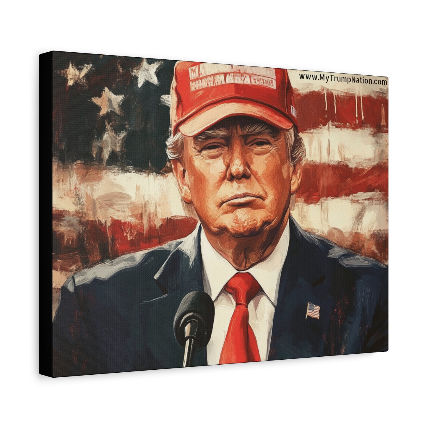 Patriotic Matte Canvas Art - Trump 2024 Wall Decor