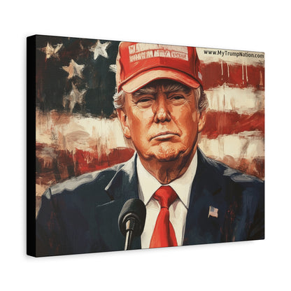 Patriotic Matte Canvas Art - Trump 2024 Wall Decor