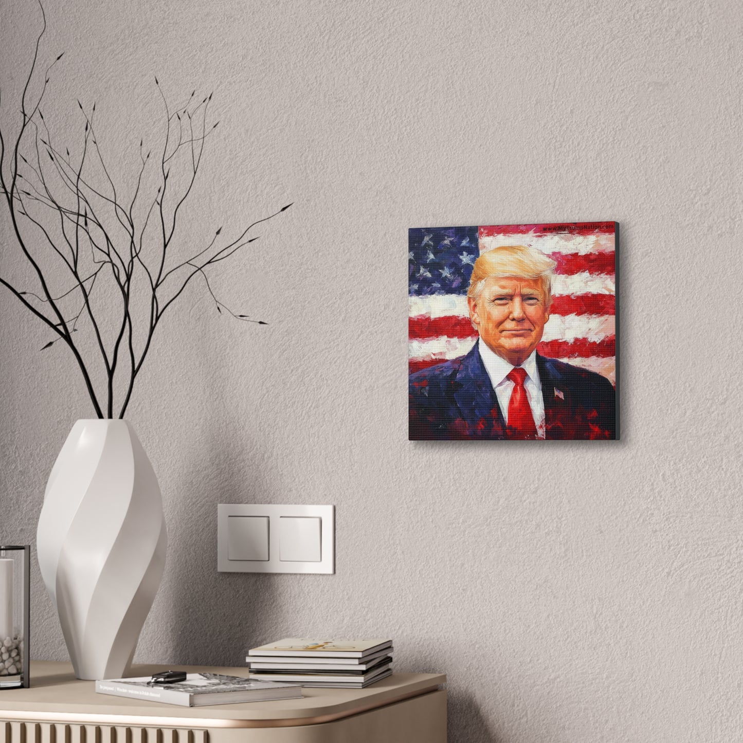 Donald Trump Patriotic Canvas Art