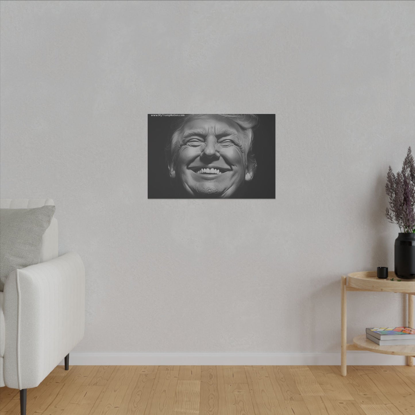 Donald Trump Black & White Canvas Art