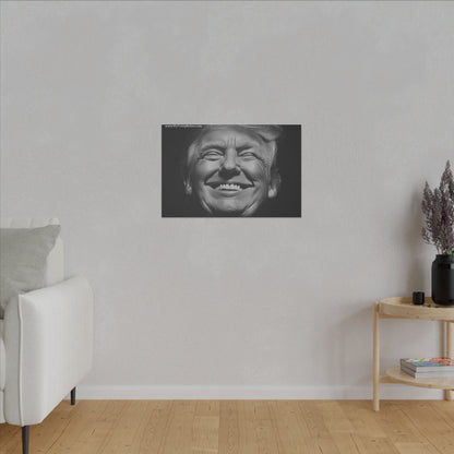 Donald Trump Black & White Canvas Art