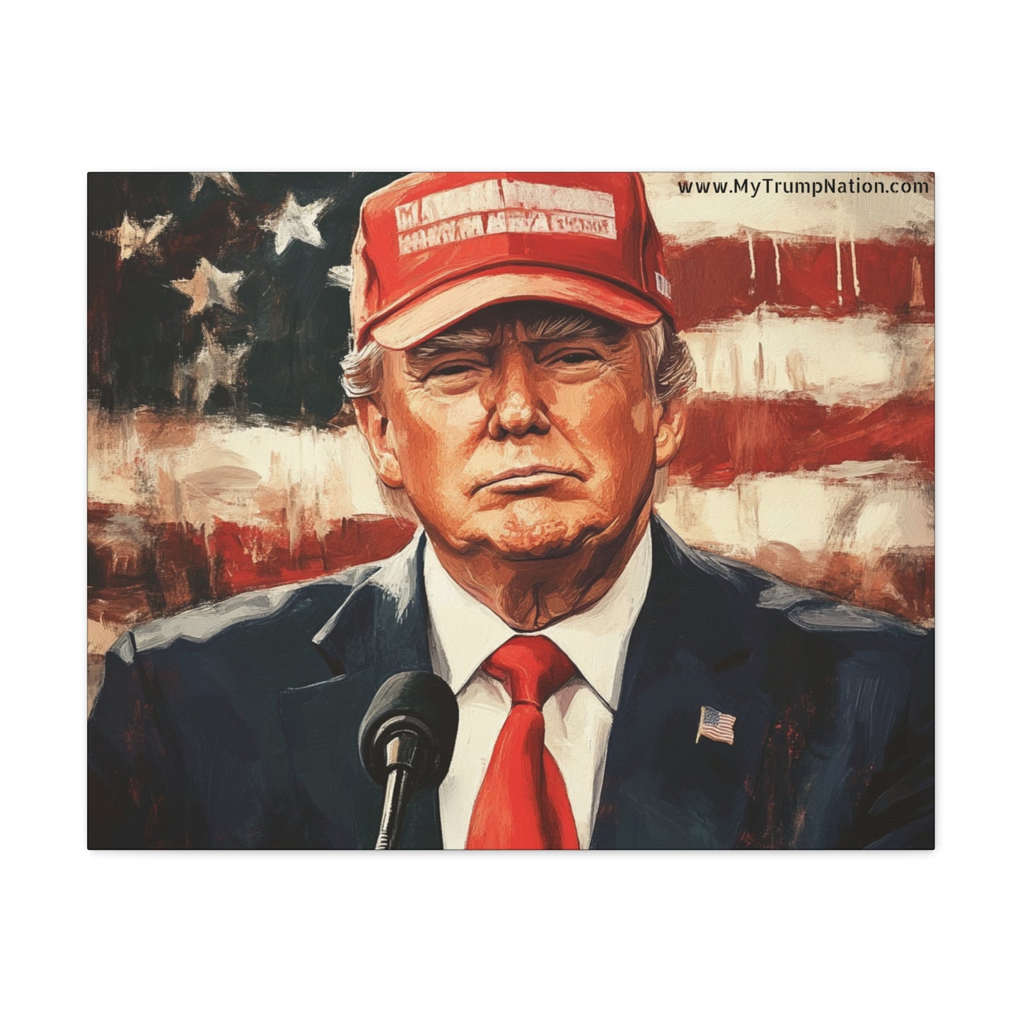 Patriotic Matte Canvas Art - Trump 2024 Wall Decor