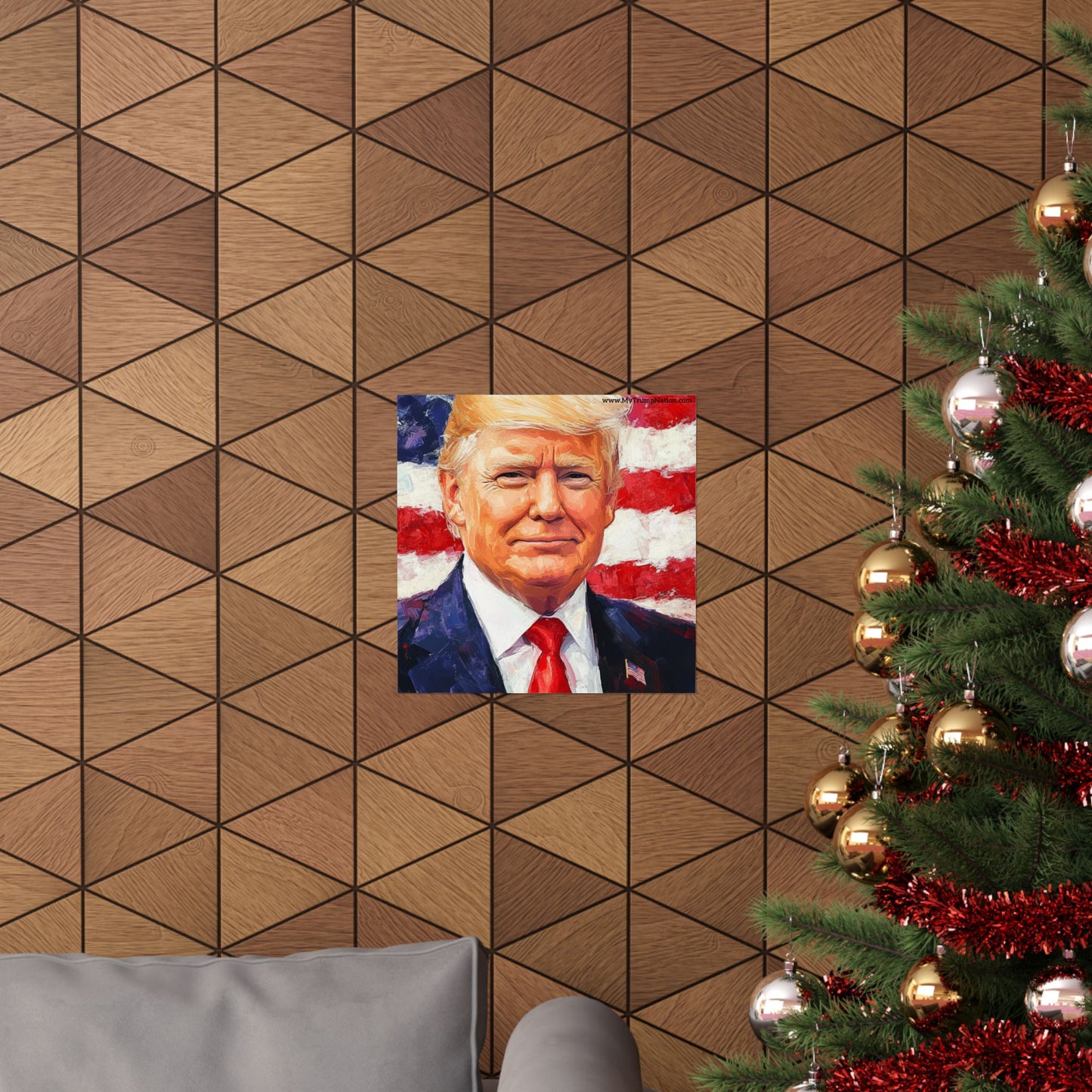 Patriotic Donald Trump Matte Vertical Poster - Bold Artwork for Home and Office Decor