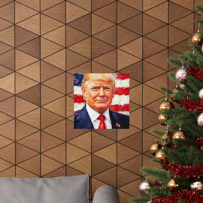 Patriotic Donald Trump Matte Vertical Poster - Bold Artwork for Home and Office Decor