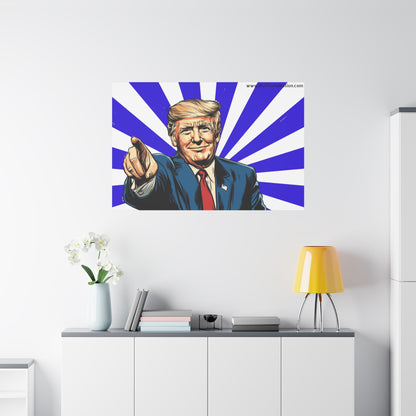 Political Canvas Art - Vintage Trump Design 12x8"