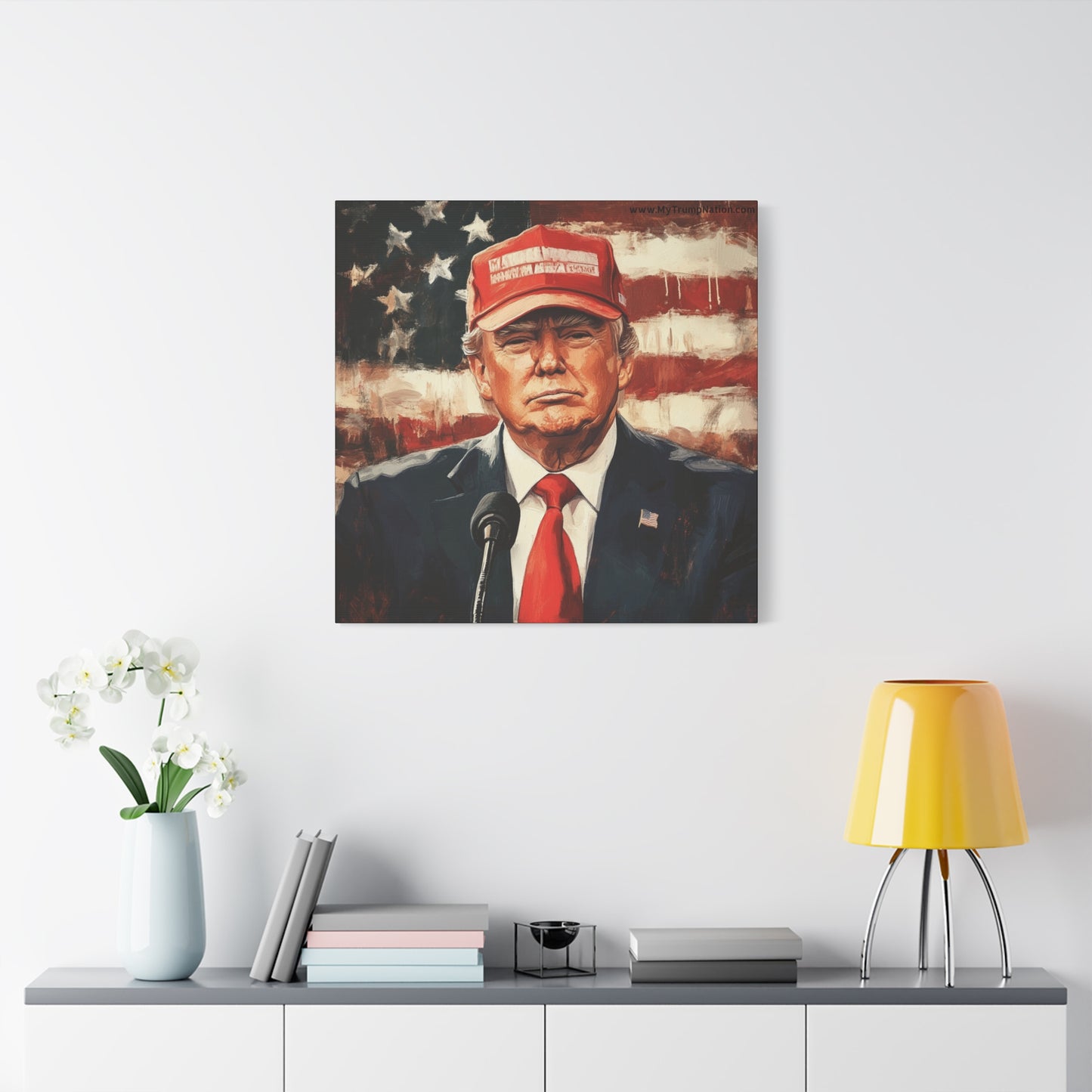 Patriotic Matte Canvas Art - Trump 2024 Wall Decor