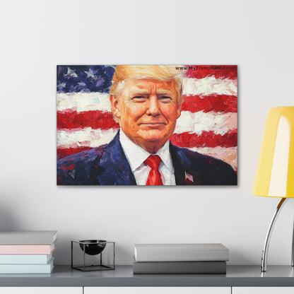 Donald Trump Patriotic Canvas Art