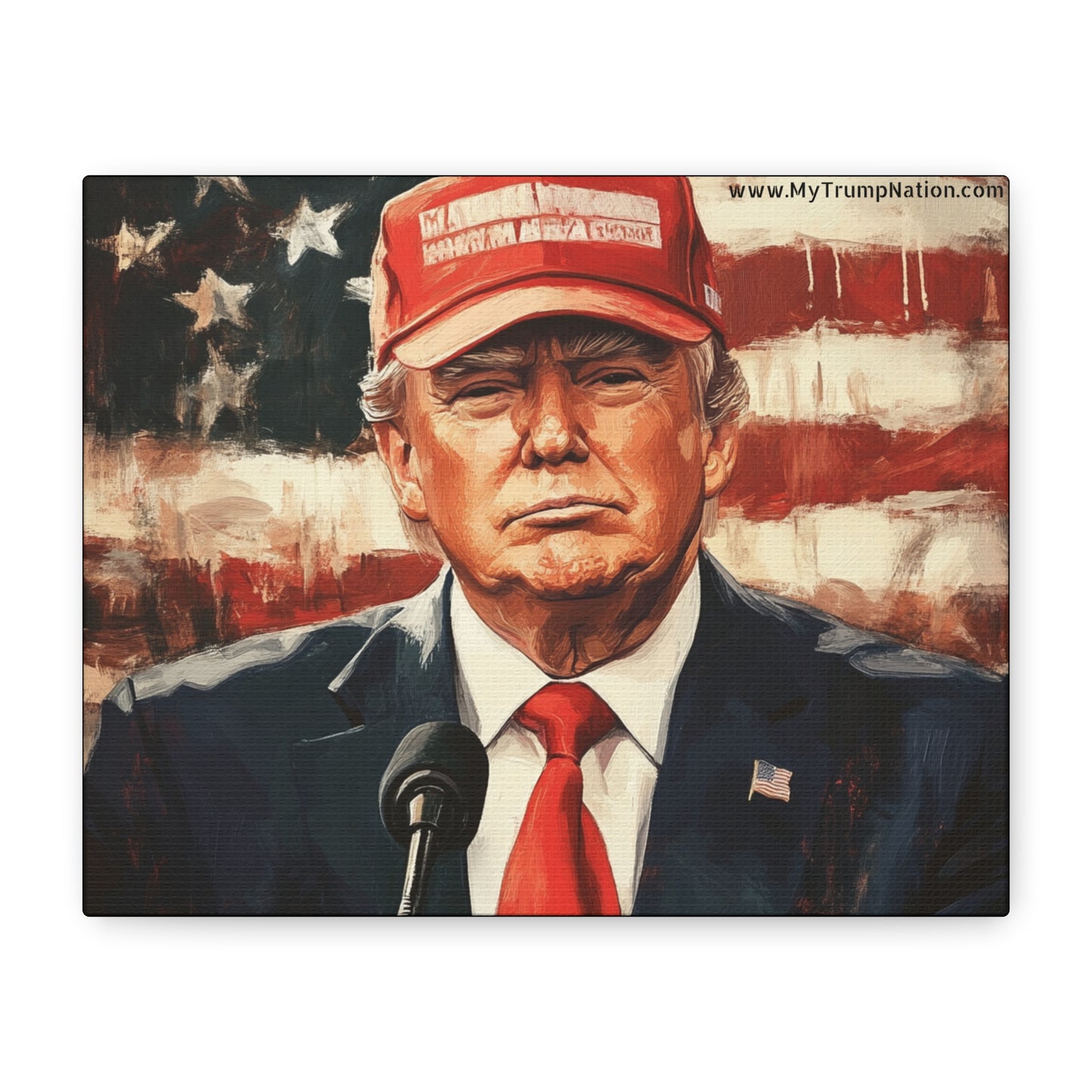Patriotic Matte Canvas Art - Trump 2024 Wall Decor