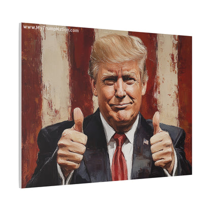 Patriotic Canvas Wall Art - Trump Thumbs Up