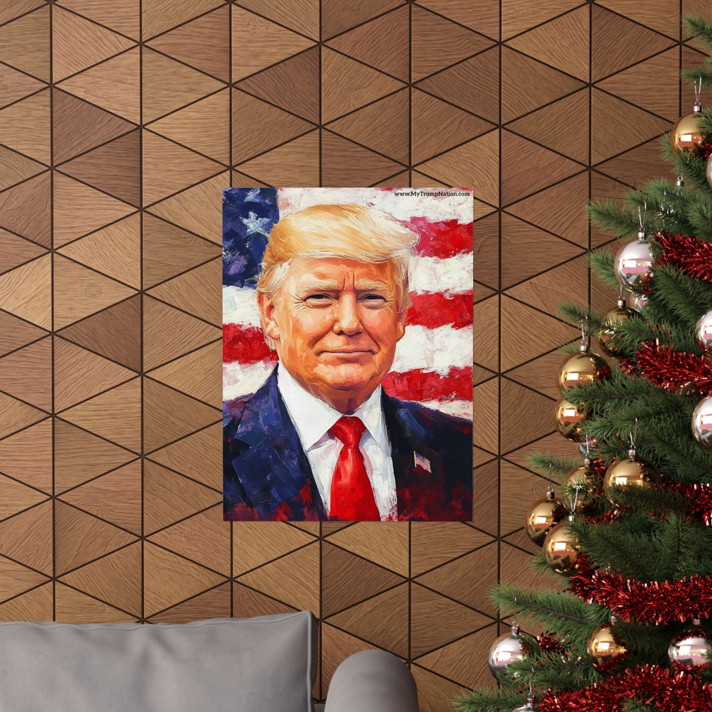 Patriotic Donald Trump Matte Vertical Poster - Bold Artwork for Home and Office Decor