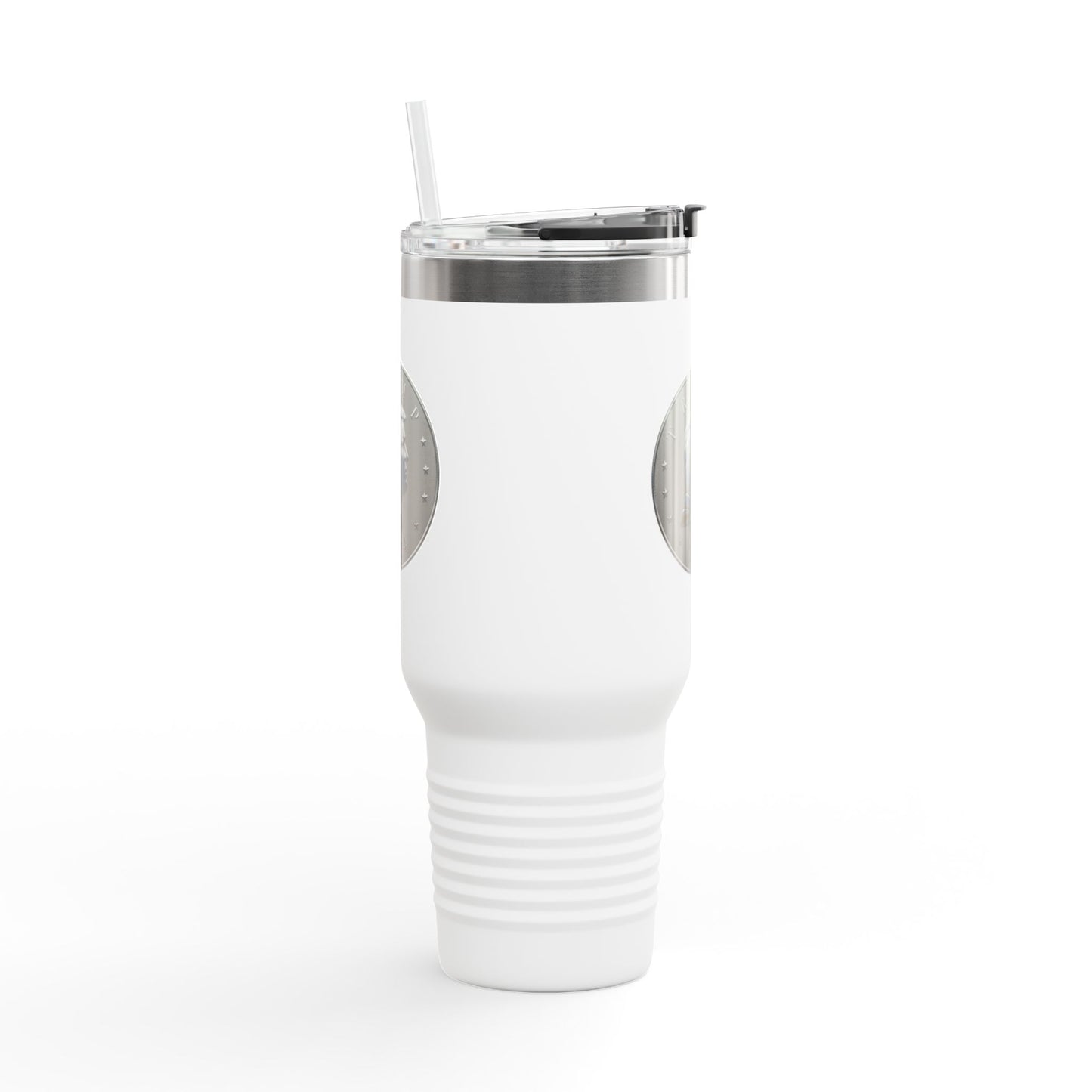 Patriotic Insulated Travel Mug - 40oz with American Flag Design