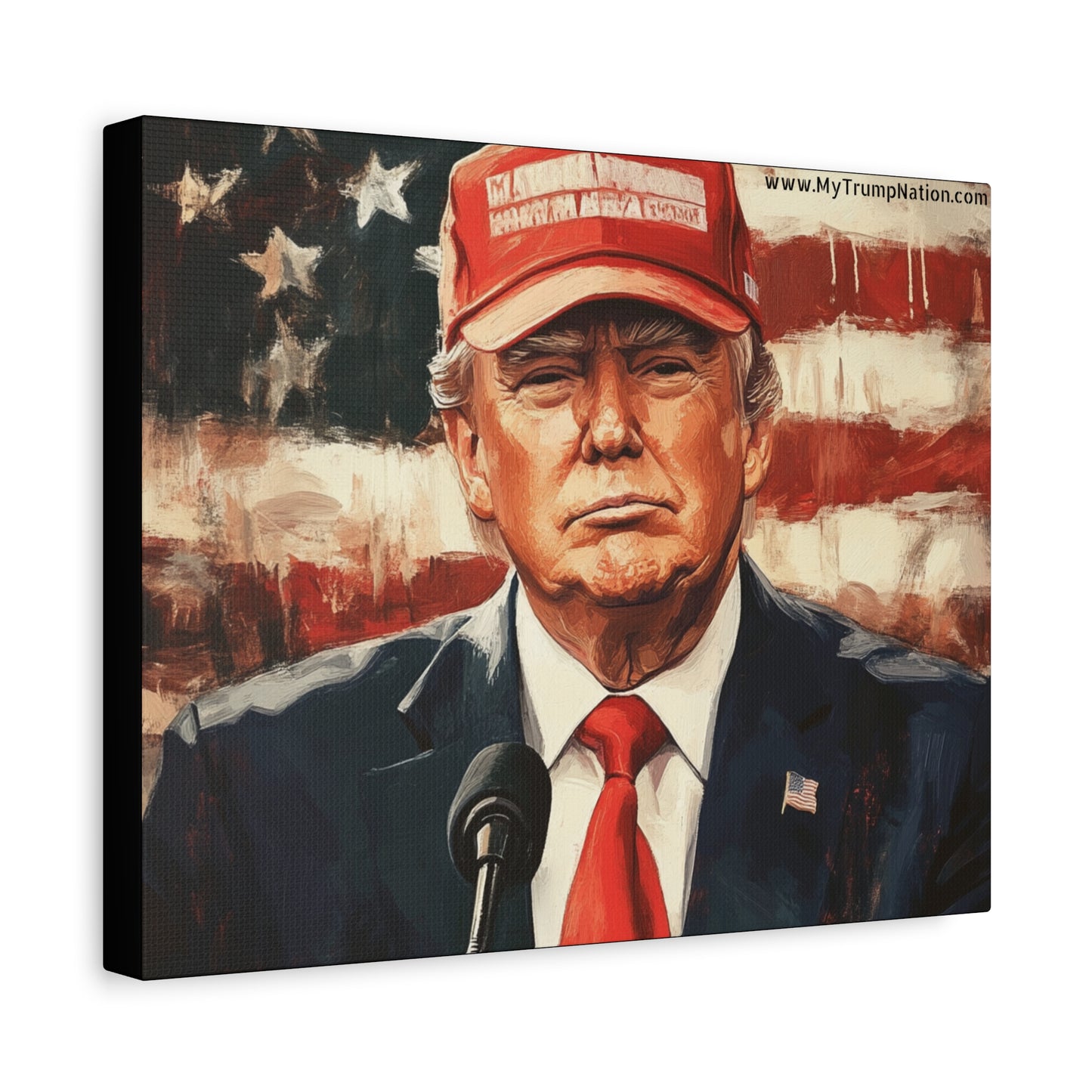 Patriotic Matte Canvas Art - Trump 2024 Wall Decor