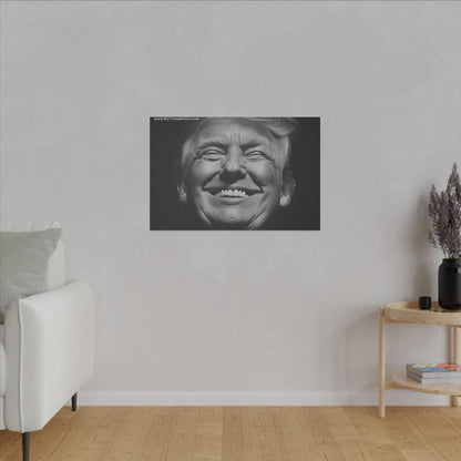 Donald Trump Black & White Canvas Art