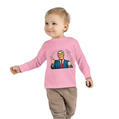 Toddler Long Sleeve Tee - "Best Grandma" Trump Design