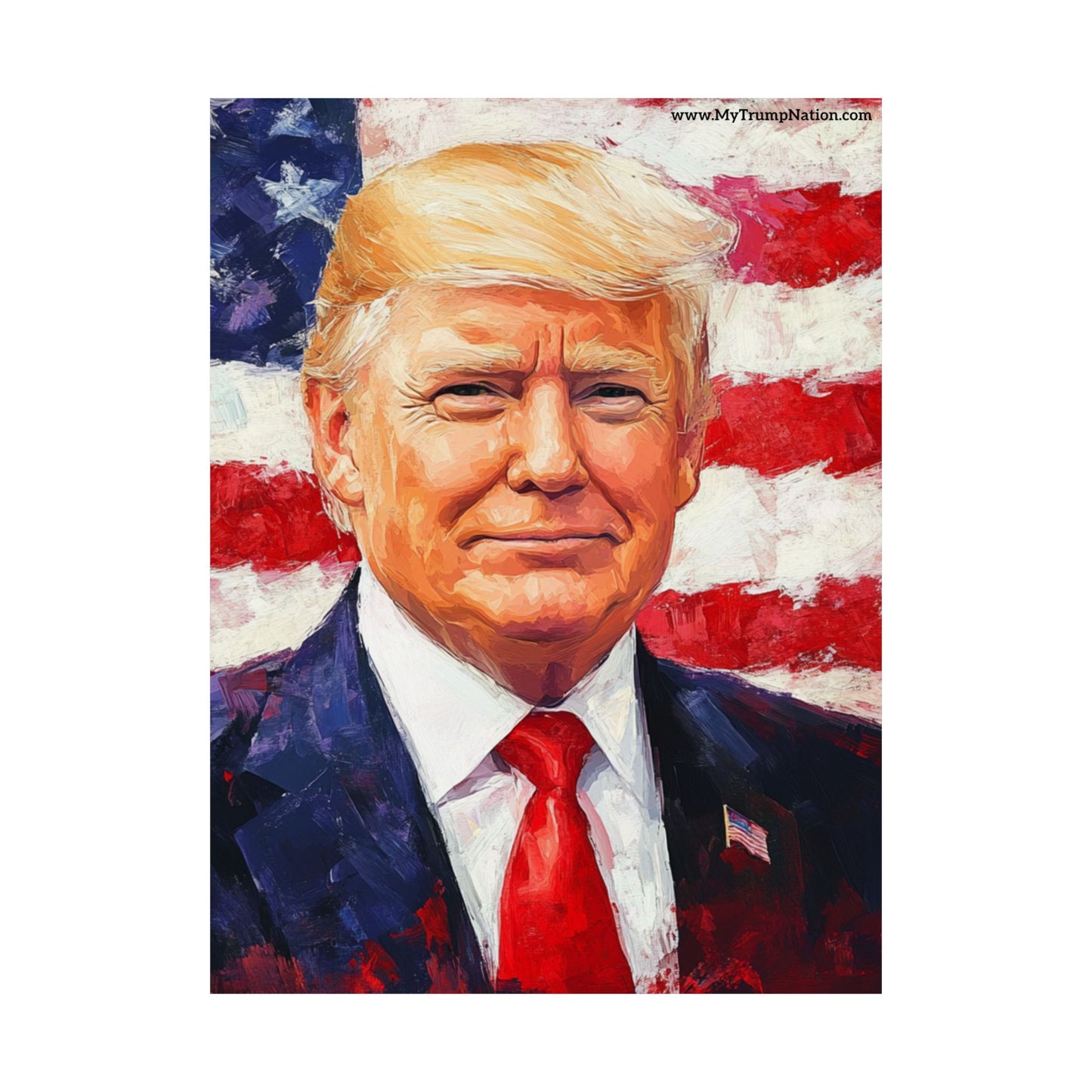 Patriotic Donald Trump Matte Vertical Poster - Bold Artwork for Home and Office Decor