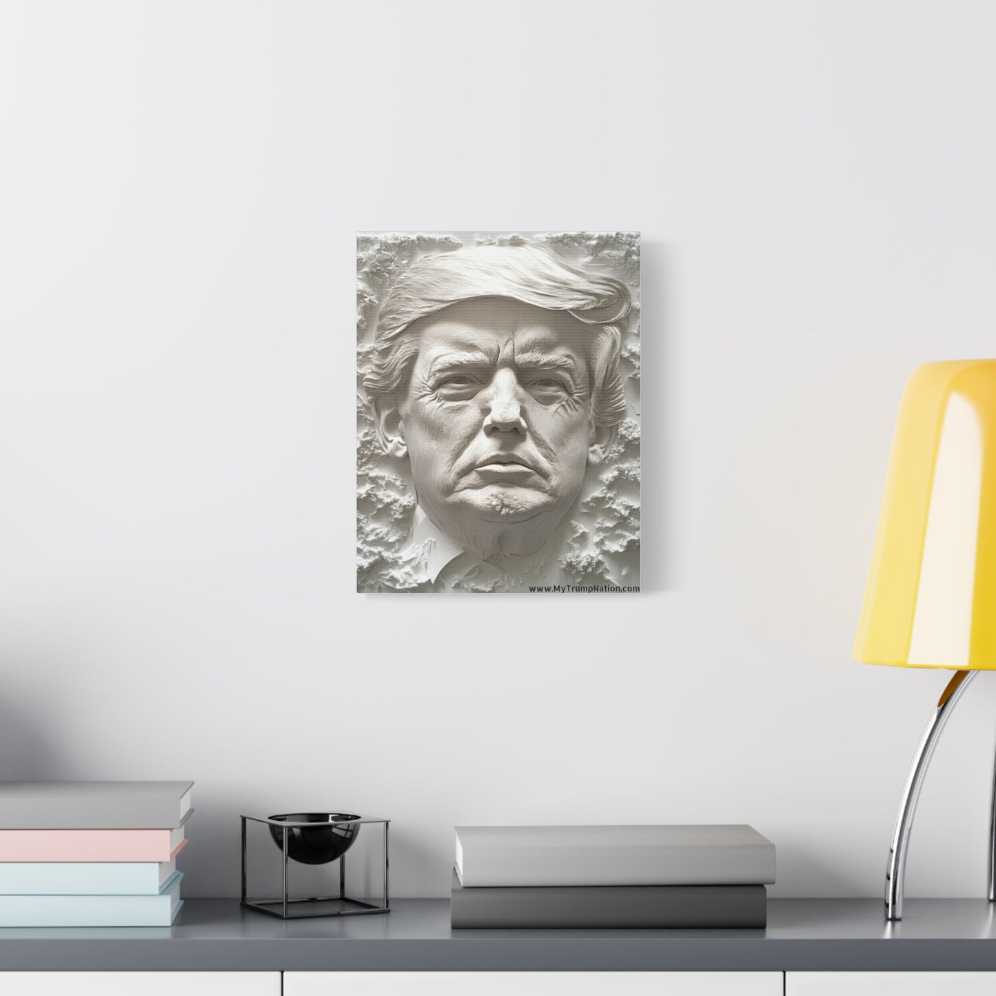 Artistic Matte Canvas Wall Art - Donald Trump 3D Relief Design