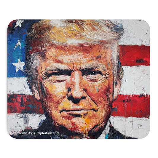 Mouse Pad Donald Trump Portrait American Flag
