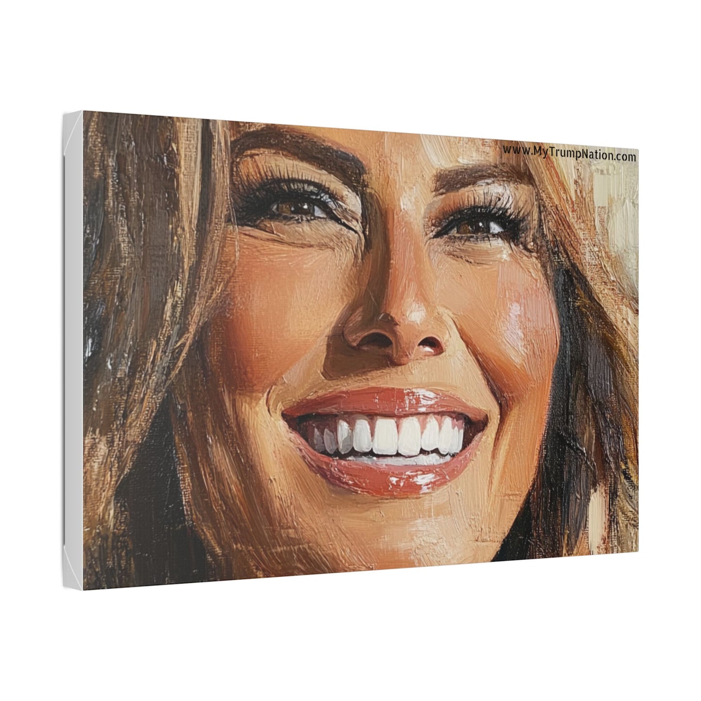Melania Trump Smiling Portrait Canvas Art