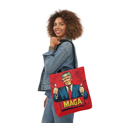 MAGA Canvas Tote Bag with Colorful Straps