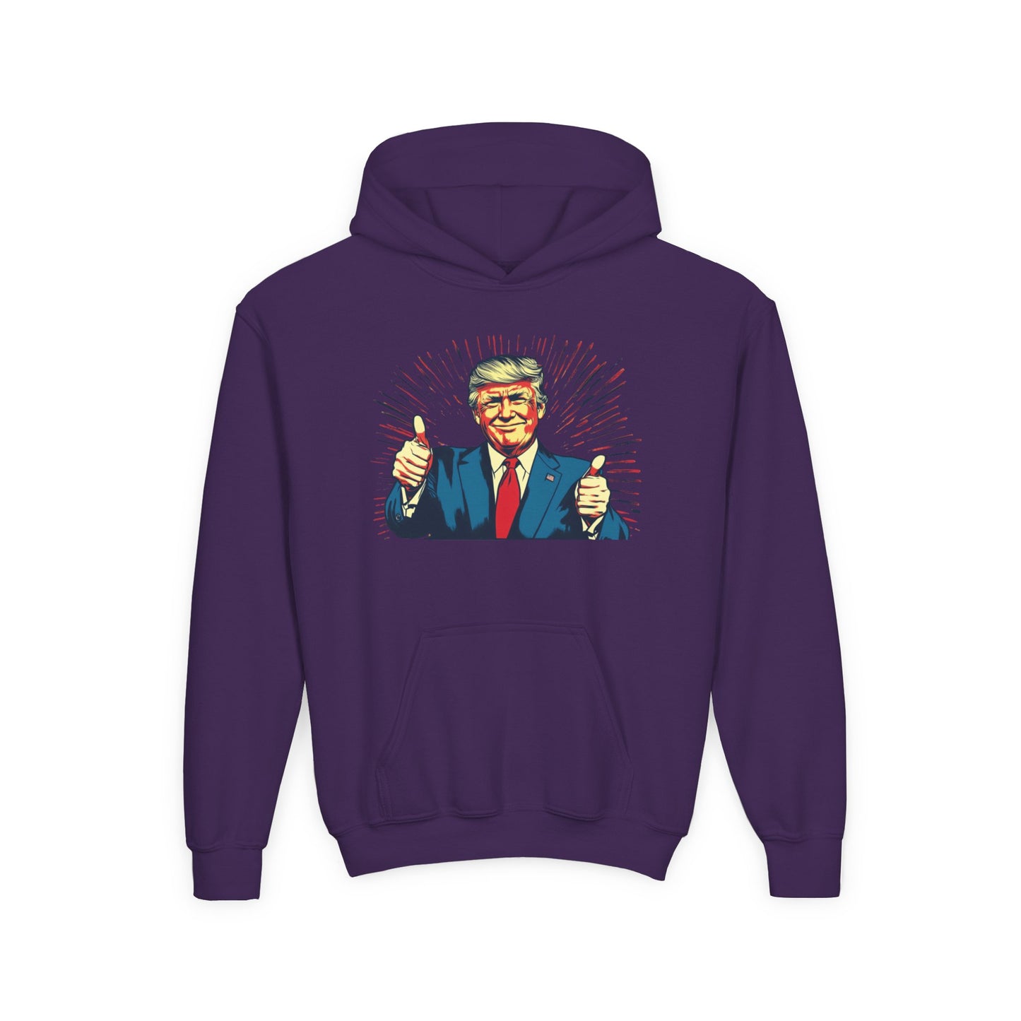 Youth Hoodie with Patriotic Design - Perfect for Political Events and Casual Wear