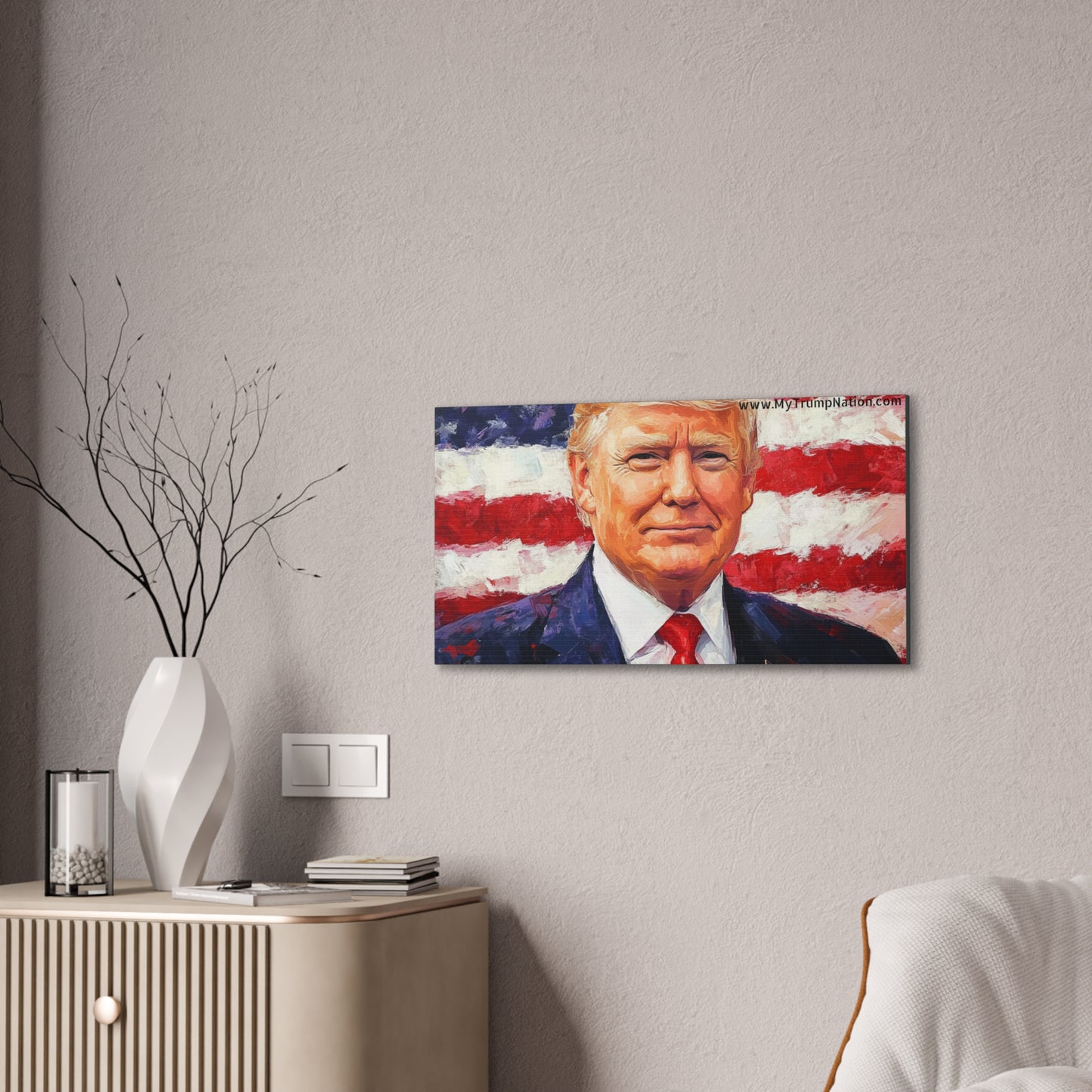 Donald Trump Patriotic Canvas Art