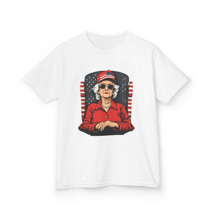 Patriotic Grandma Kids Heavy Cotton™ Tee - Fun Retro Style for Fourth of July Celebrations
