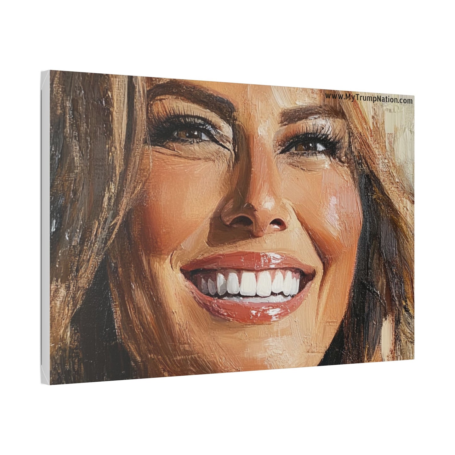 Melania Trump Smiling Portrait Canvas Art