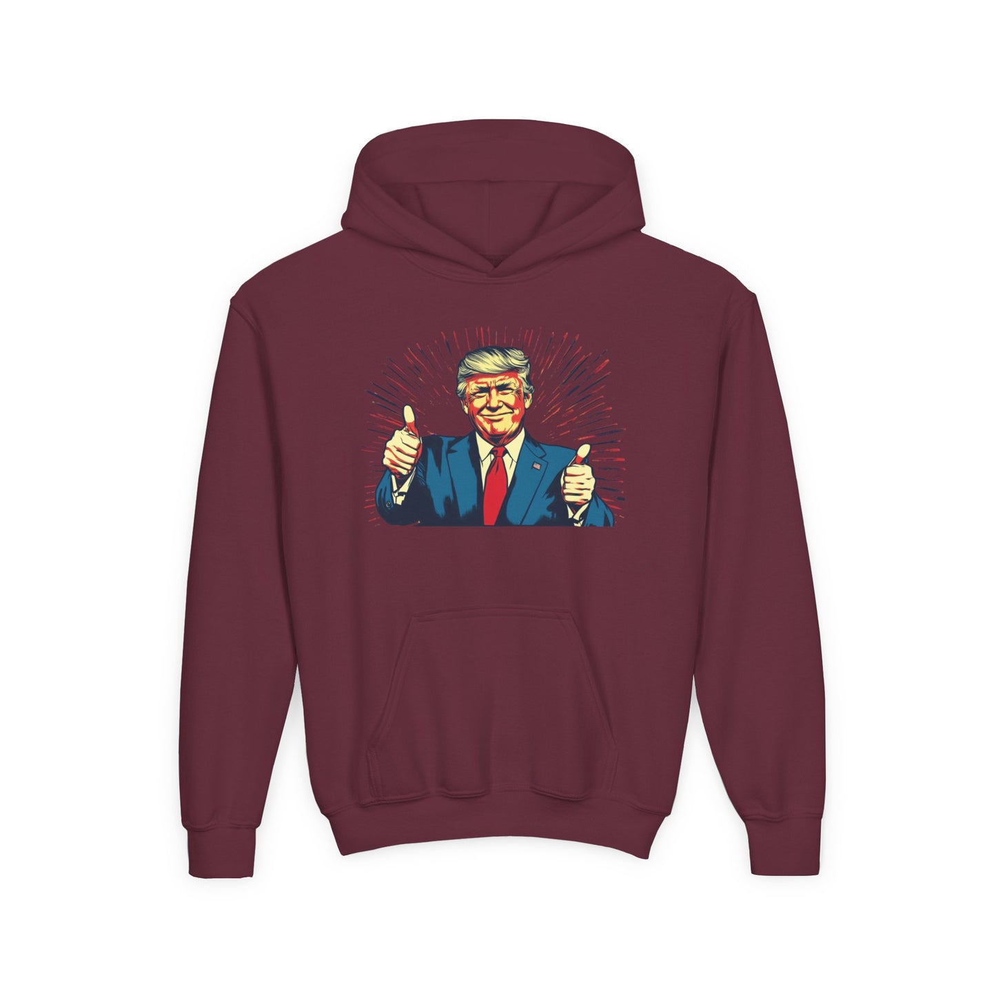 Youth Hoodie with Patriotic Design - Perfect for Political Events and Casual Wear