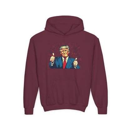 Youth Hoodie with Patriotic Design - Perfect for Political Events and Casual Wear