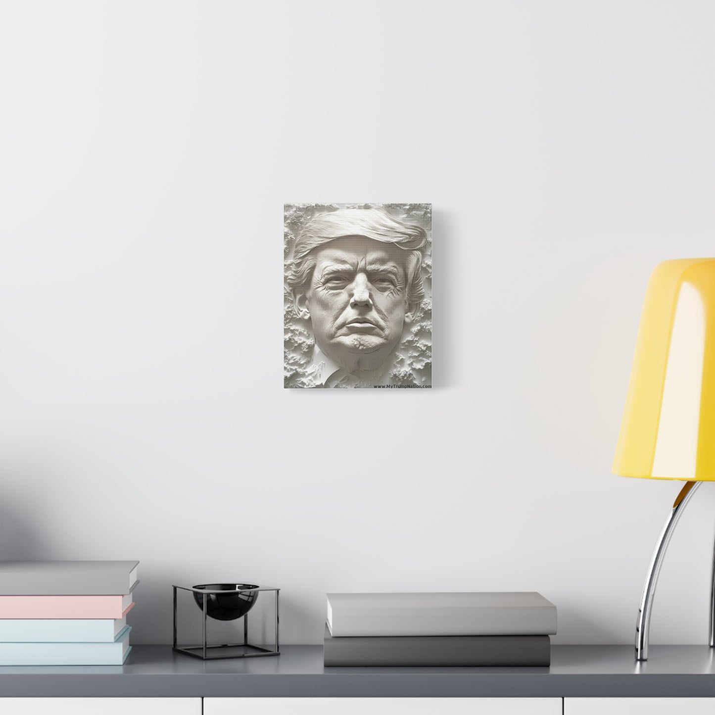 Artistic Matte Canvas Wall Art - Donald Trump 3D Relief Design